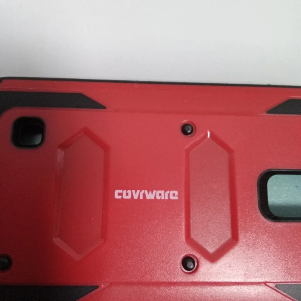 Covrware‎ Rugged Full Body Protective Case Red Black with Screen Protector LG K7